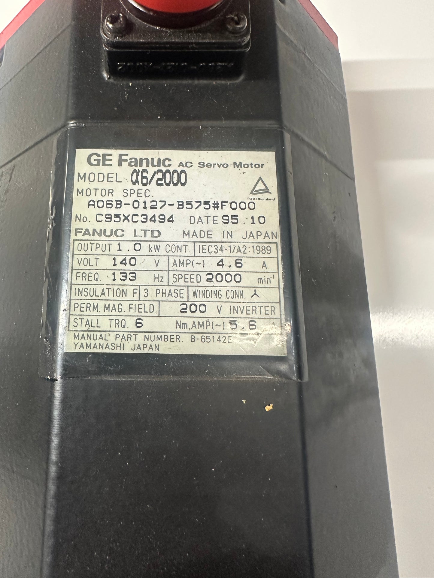Fanuc AC Servo Motor A06B-0127-B575#F000